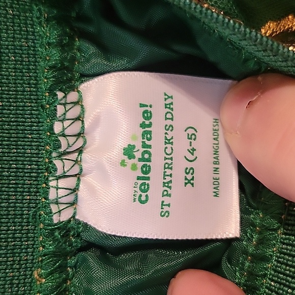 NWT Girls Way to Celebrate St. Patrick day skirt. This is green and gold. - Picture 4 of 7